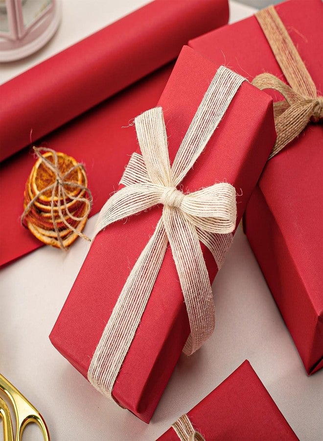MAYPLUSS Red Kraft Paper Roll - Mini Roll- 17in x 32.8ft(46.8sqft) Recyclable Paper Perfect for Gift Wrapping, Craft,Moving Packing,Red Christmas Wrapping Paper,Parcel,Party,Birthday Wedding Christmas - Image 2